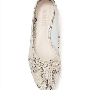 Arissa Snakeskin Embossed Leather Ballet Flat